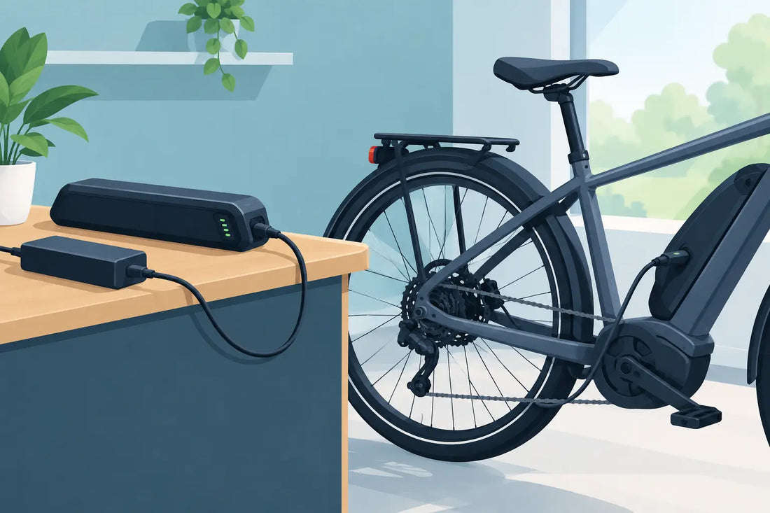 Charger une batterie de vélo électrique
